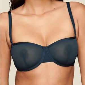 CUUP balconette mesh bra 38F 38 F DDD 38DDD black
